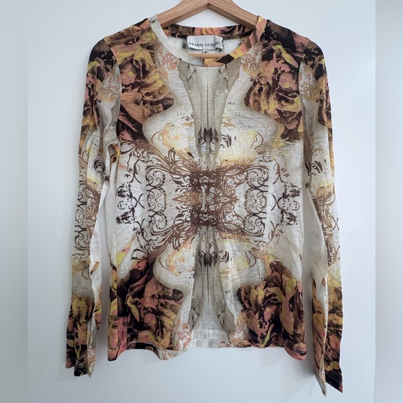 Prabal Gurung Western-Esque Printed Long-sleeve Blouse - Medium - Picture 1 of 4